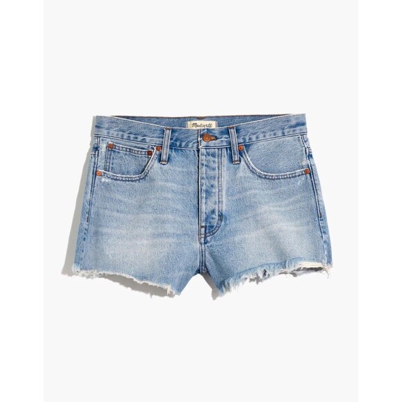 Madewell Relaxed Denim Cutoff Shorts in Cedarcroft Wash Size 26 Light Wash - Picture 4 of 14